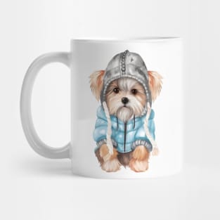 Watercolor Cozy Yorkshire Terrier Dog Mug